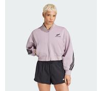 adidas Performance Womens Black Ferns Bomber Jacket - Purple Cotton - Size X-Large