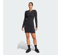 adidas Performance Womens Black Ferns Essentials Rib Long Sleeve Dress Cotton - Size X-Large