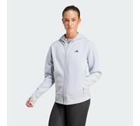 adidas Performance Womens Designed 4 Training Full-Zip Hooded Sweatshirt - Grey Recycled Material - Size Medium