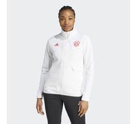 adidas Performance Womens FC Bayern Anthem Jacket - White Cotton - Size X-Small