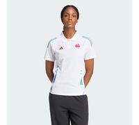 adidas Performance Womens France Rugby Training Polo Shirt - White - Size Large
