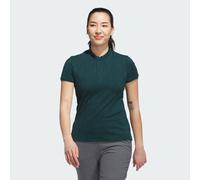 adidas Performance Womens Go-to Jacquard Short Sleeve Polo Shirt - Forest Green - Size Medium