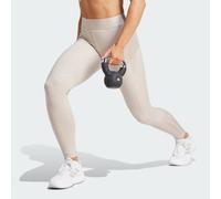adidas Performance Womens Hyperglam Full-Length Emboss Leggings - Beige Recycled Material - Size X-Small