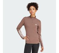 adidas Performance Womens Hyperglam Training Quarter-Zip Track Top - Brown Recycled Material - Size 2XS
