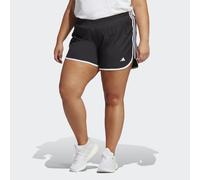 adidas Performance Womens Marathon 20 Running Shorts (Plus Size) - Black/White Recycled Material - Size UK 24-26 (Womens)
