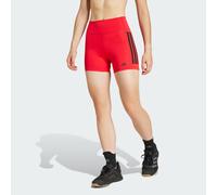 adidas Performance Womens Optime 3-Stripes 1/4 Short Leggings - Red Recycled Material - Size L - 3"