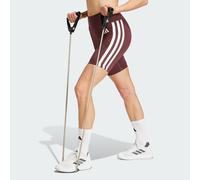 adidas Performance Womens Optime Essentials 3-Stripes Short Leggings - Maroon Recycled Material - Size 2XS - 5”