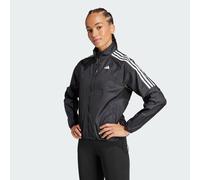 adidas Performance Womens Own the Run 3-Stripes Packable Jacket - Black Recycled Material - Size X-Large