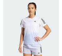 adidas Performance Womens Own the Run CLIMACOOL Colorblock Tee - White Recycled Material - Size Medium