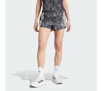 adidas Performance Womens Own the Run Excite Allover Print AEROREADY Shorts - Black Recycled Material - Size M - 4"
