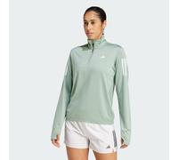adidas Performance Womens Own the Run Half-Zip Jacket - Green Recycled Material - Size 2XS