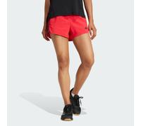 adidas Performance Womens Pacer Training 3-Stripes Woven High-Rise Shorts - Red - Size S - 3"