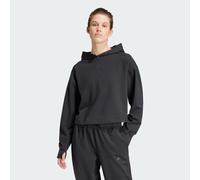 adidas Performance Womens Power Loose Fit Back-Ventilation Hoodie - Black Recycled Material - Size X-Large