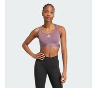 adidas Performance Womens Powerreact Training Medium-Support Hyperglam Bra - Purple Recycled Material - Size Small
