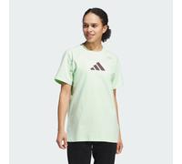 adidas Performance Womens Softball Graphic Tee - Green Cotton - Size Small