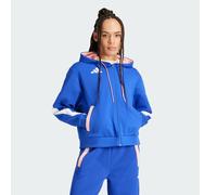 adidas Performance Womens Team France Full-Zip Hoodie - Blue Cotton - Size 2XS