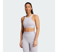adidas Performance Womens TECHFIT Medium-Support High-Neck Bra - Grey Recycled Material - Size XL (A-B)