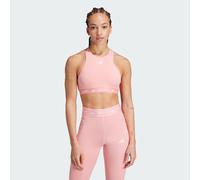 adidas Performance Womens TECHFIT Medium-Support High-Neck Bra - Pink Recycled Material - Size XS (A-B)