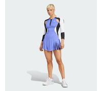 adidas Performance Womens Tennis Pro AEROREADY Long Sleeve Premium Dress - Blue Recycled Material - Size Large