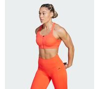 adidas Performance Womens TLRD Impact Luxe High-Support Zip Bra - Red - Size 32B