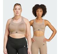 adidas Performance Womens TLRD Impact Training High Support Bra - Brown Recycled Material - Size L (A-B)
