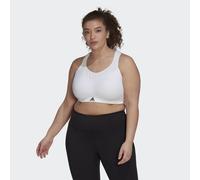 adidas Performance Womens TLRD Impact Training High-Support Bra (Plus Size) - White Recycled Material - Size Large