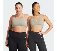 adidas Performance Womens TLRDREACT Training High-Support Bra - Grey Recycled Material - Size XS (A-B)