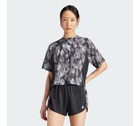 adidas Performance Womens Train Essentials Allover Print Flower Tie-Dye Tee - Black Recycled Material - Size 2XL