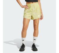 adidas Performance Womens Train Essentials Allover Print Workout Shorts - Beige Recycled Material - Size X-Large