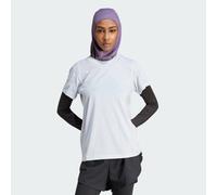 adidas Performance Womens Train Essentials Big Logo Training Tee - Pale Blue Recycled Material - Size Medium