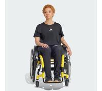 adidas Performance Womens Training Adaptive Workout Tee - Black/White Recycled Material - Size Small
