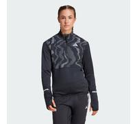 adidas Performance Womens Ultimate Hi Vis Reflective 1/2-Zip Top - Black - Size Small