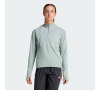 adidas Performance Womens Ultimate Hi Vis Reflective 1/2-Zip Top - Green - Size Small