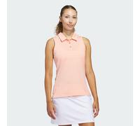 adidas Performance Womens ULTIMATE365 JACQUARD SLEEVELESS POLO Shirt - Orange - Size X-Small