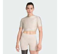 adidas Performance Womens Workout Essentials Tee Shine - Beige - Size Medium