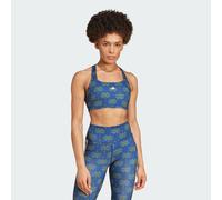 adidas Performance Womens x FARM Rio Medium-Support Bra - Blue Recycled Material - Size XS (E-G)