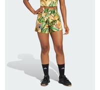 adidas Performance Womens x FARM Rio Pacer Shorts - Yellow Recycled Material - Size Small