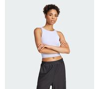 adidas Performance Womens Yoga Crop Tank With Inner Shelf Bra - Purple - Size Large