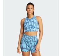 adidas Performance Womens Yoga Studio Printed Tank Top - Blue Recycled Material - Size Medium