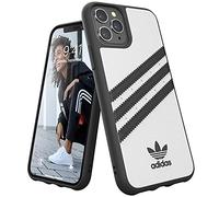 adidas Phone Case Compatible with iPhone 11 Pro Case, Originals Moulded TPU Three Stripes Protective Phone Cover, White and Black