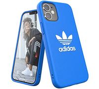 adidas Phone Case Designed for iPhone 12 Mini 5.4, Drop Tested Cases, Shockproof Raised Edges, Originals Protective Cover, Bluebird/White