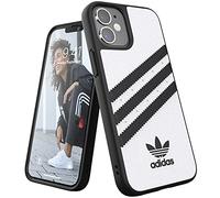 adidas Phone Case Designed for iPhone 12 Mini Case, 5.4 Inches, Drop Tested Cases, Shockproof Raised Edges, Originals Moulded PU Protective Cover, White and Black