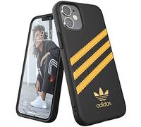 adidas Phone Case Designed for iPhone 12 Mini Case, 5.4 Inches, Drop Tested Cases, Shockproof Raised Edges, Originals Moulded PU Protective Cover, Black and Gold