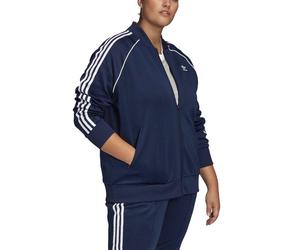 adidas Plus Size Track Jacket Top Womens Originals Primeblue SST Zip RRP £55