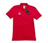 Adidas Polo Shirt Men's Small Red Climalite Slim Fit 3 Stripes Golf Short Sleeve