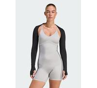 adidas Women's Power Essentials Workout Contour Shrug Shirt, Black, L