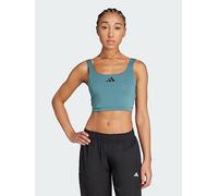 adidas Power Light Support Bra Tank, Teal, Size Xl, Women Teal
