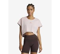 adidas Women's Power Workout Cropped Boxy 3-Stripes Tank, ice Purple, L