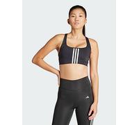 Adidas Powerimpact 3 Stripes Medium Impact Sports Bra Black XS / CD Woman