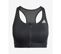 adidas Women's Powerreact Training Medium Support Zip Bra M A-B Black